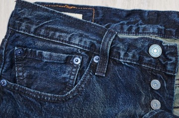 LEVIS 501 ST TAPER JEANS spodnie męskie granatowe PREMIUM 30/32 pas 78