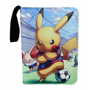 Папка-альбом с картами Pokemon Pikachu, 400 бесплатных подарочных карт, 8 энергетических карт