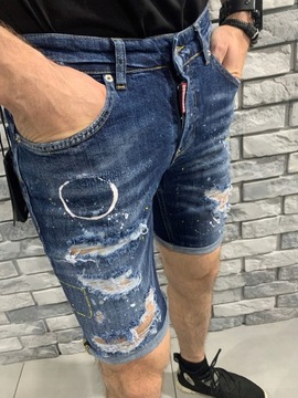 DSQUARED2 46 krótkie spodenki D2 jeansowe EU29 D2