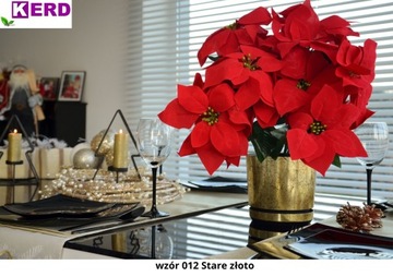 14 см Цветочный горшок с подставкой, узор СТАРОЕ ЗОЛОТО, классический лофт, ретро, ​​рустик