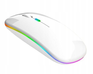 MYSZKA BEZPRZEWODOWA LAPTOP PC DO BIURA PODŚWIETLANA RGB 2.4GHz BT AK211B