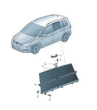 VW TOURAN ROLETA PRZECIW SŁONECZNA SZYBY LEWY TYŁ 5TA861317