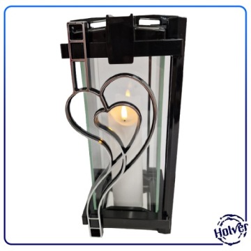 Свеча Стеклянное Сердце 31 см - Элегантная, Прочная, В Память о близких