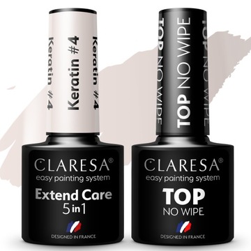 Базовый лак Claresa KERATIN 5в1 #4 TOP NO WIPE