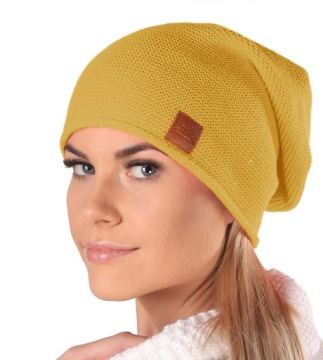 Микос Женская тонкая осенняя шапка, разные цвета.