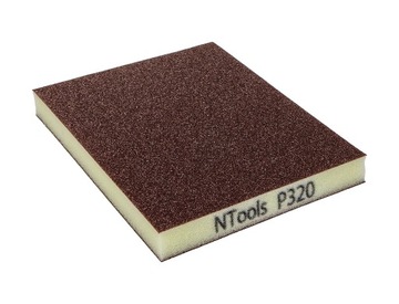 Gąbka ścierna dwustronna P320 120x100x13mm 1szt. NTools