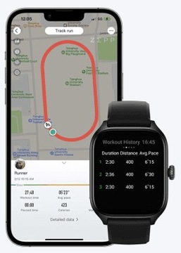 Smartwatch Amazfit GTS 4 czarny + Waga Smart Scale