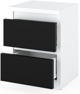 ПРИМОЧНЫЙ ШКАФ Стол с 2 ящиками Белый Черный Матовый