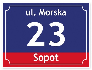 TABLICZKA ADRESOWA z numerem domu tablica 40x30 cm