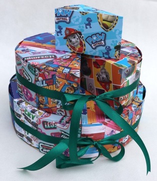 ТОРТ из бумаги 22 шт + Топпер + Подушечка Щенячий Патруль + лента, микс узоров