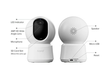Камера конфиденциальности Arenti 2,5K/4MP 5G Wi-Fi с зумом, P2Q
