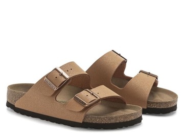 Klapki damskie brązowe Birkenstock Arizona Vegan W Pecan 1025006 39