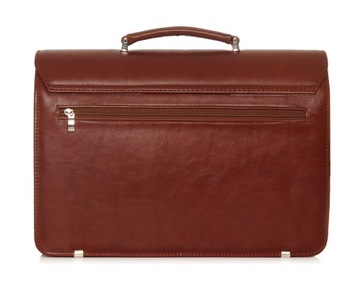 POLSKA SKÓRZANA AKTÓWKA TECZKA NA DOKUMENTY SOLOME TH02 KONIAK NESESER