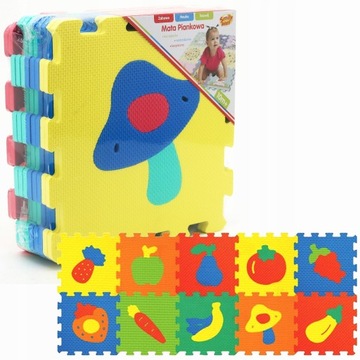 SMILY PLAY FOAM Коврик-пазл Фрукты Овощи 32 шт.