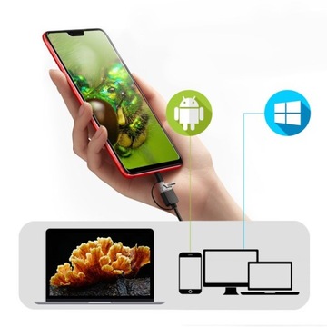 MIKROSKOP CYFROWY 1600x 3M 8LED 3w1 USB PRZEWÓD 1,5M STATYW ANDROID PC APP