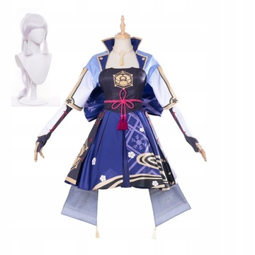 Genshin Impact Kamisato Ayaka Cos Kostium Peruka