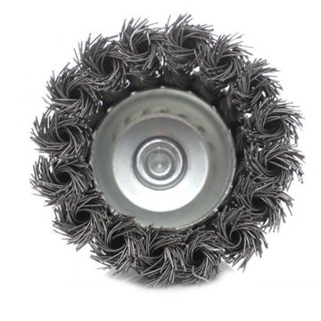 Стальная торцовая щетка для дрели 75мм.