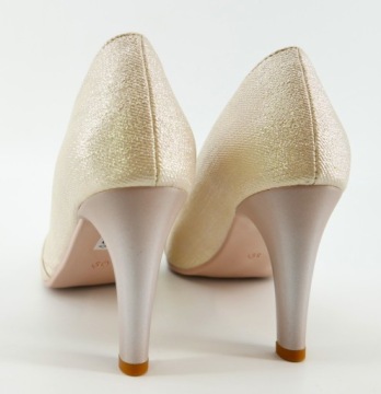 ТУФЛИ SKORPIO POLISH, БЛЕСТЯЩИЕ ЗОЛОТЫЕ ТУФЛИ НА ВЫСОКИХ КАБЛУКАХ, R40