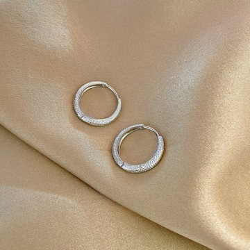 2PCS/Set Fashion Gold Color Hoop Earrings for