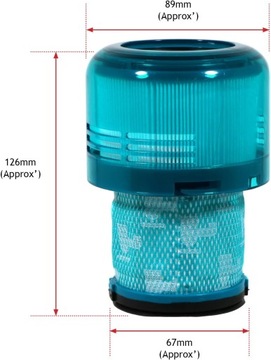 2X FILTR ZMYWALNY DO DYSON V15 DETECT ABSOLUTE