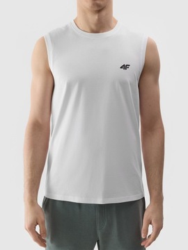 T-SHIRT 4F KOSZULKA MĘSKA BEZ RĘKAWÓW TOP TANK BAWEŁNIANA SPORTOWA SS24