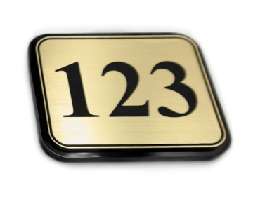 numerki NUMEREK NA DRZWI hotel 5x4 + PLEKSI 10 szt
