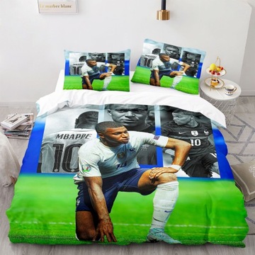 Постельное белье 3D MBAPPE УЗОР 140х200 3 шт. 2 НАВУШКИ