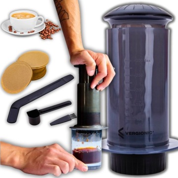AEROPRESS 300ml ZAPARZACZ KAWIARKA PRZENOŚNY EXPRESS KAWY ESPRESSO +FILTRY