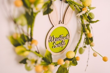 Деревянный кулон ПАСХА, пасхальное украшение