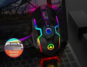 ПРОФЕССИОНАЛЬНАЯ ТИХАЯ ИГРОВАЯ МЫШЬ С ПОДСВЕТКОЙ