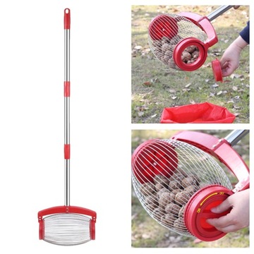 Zbieracz orzechów Zdejmowany otwór do zbierania żołędzi Zakrętka z górnej strony