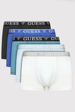 GUESS Bawełniane bokserki męskie z logo 5 pack XXL