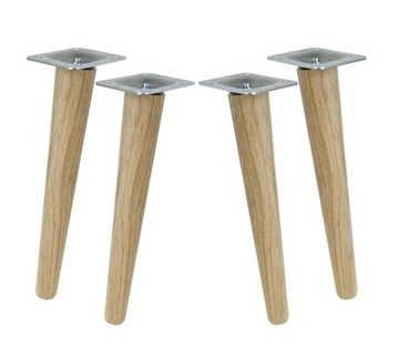 Ноги, деревянный дуб, косое ноги, установка 21 см