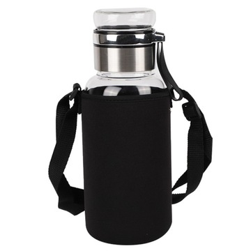 Спортивная стеклянная бутылка для воды с устройством для отделения твердых частиц