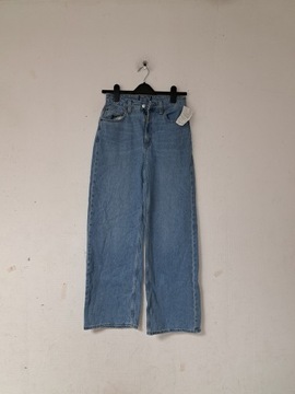 DESIGN niebieskie luźne spodnie dad jeans 26/30