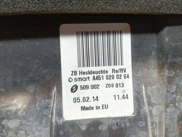 M31 SVĚTLO PRAVÝ ZADNÍ SMART FOURTWO II 451 A4518200264