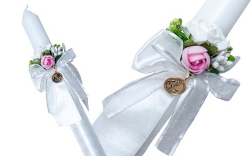 ŚWIECA KOMUNIJNA NA KOMUNIĘ DO KOMUNII HANDMADE