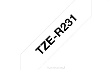 Оригинальная лента Brother TZE-R231 TZER231 12мм 4м