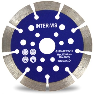 TARCZA DIAMENTOWA 125x22,2x15 mm SEGMENT INTERVIS