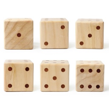 Деревянные игральные кости Jumbo, 7 см, игральные кости для ролевых игр