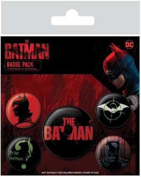 Markowe przypinki The Batman zestaw 5 sztuk