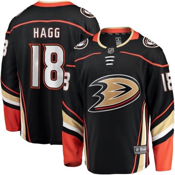 Męska koszulka Robert Hagg Anaheim Ducks Home Breakaway w kolorze czarnym,