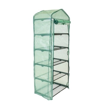 Szklarnia ogrodowa zielona 5-półkowa - 70x50x190 - Kalmia II