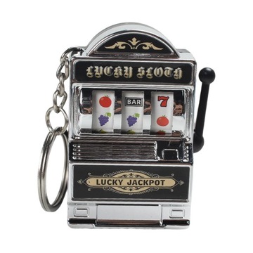 2xMini Slot Machine Keychain Festival Nowość Mini gra zręcznościowa zabawka dla chłopca