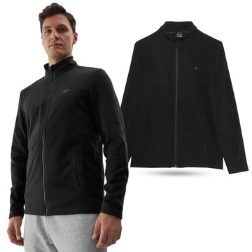 BLUZA POLAROWA MĘSKA 4F TERMOAKTYWNA POLAR SPORTOWY ROZPINANY SS24M175