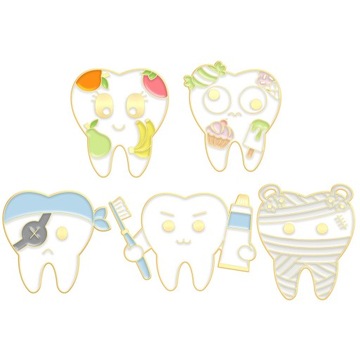 5 sztuk broszka dentystyczna klipsy dla dziec