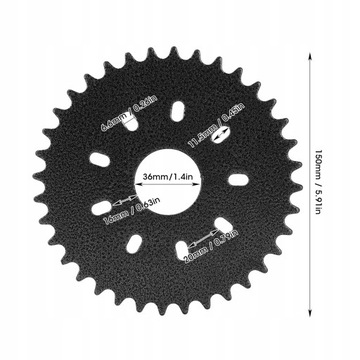 Звездочка задней шестерни 415 9, 36 зуб. Подходит