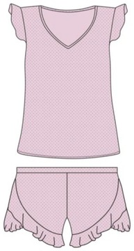 Piżama Cornette 824/261 Julie kr/r S-2XL XL różowy