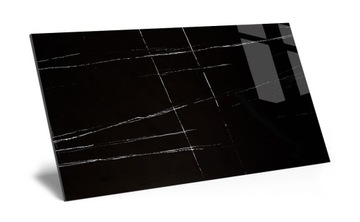 PŁYTKI CZARNY MARMUR BIAŁA ZYŁKA NIĆ GRES ŚCIENNE ŁAZIENKOWE 60x120 GAT I