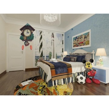 ЧАСЫ С КУКУШКОЙ, ДОМ НА ДЕРЕВЕ, НАСТЕННЫЕ ЧАСЫ ДЛЯ ДЕТСКОЙ ПРИХОЖЕЙ, 32 СМ